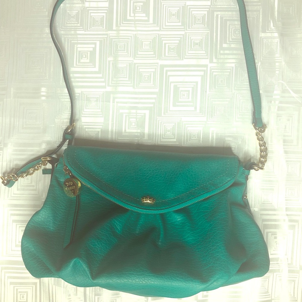 Juicy Couture leather foldover purse with strap